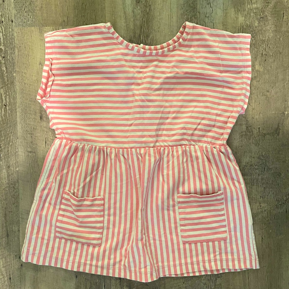 Hanna Anderson Pink Striped Shirt. Sz. 10